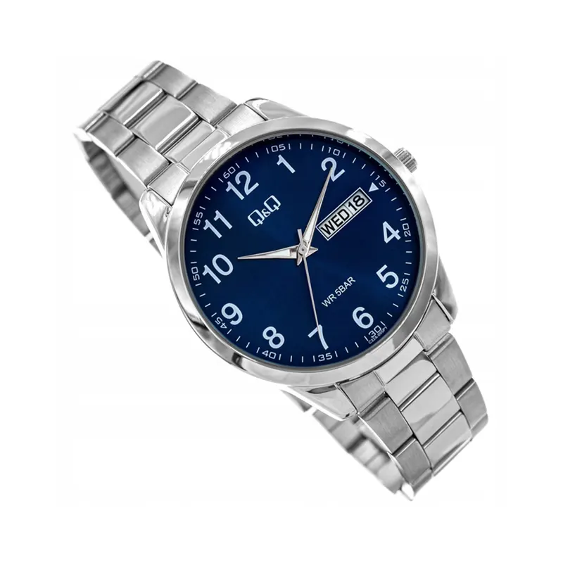 Q&Q Japan Quartz Blue Dial Day-Date Men's Watch- C32A-005PY
